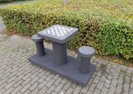 HeBlad Spieltisch Dame Beton der Spieltisch Dame Beton - perfekt im öffentlichen Raum (Zoom)
