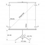 Medium Leinwand CombiFlex Budget Abmessungen (Zoom)