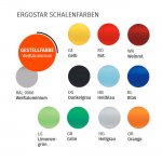 Conen Schülerstuhl ErgoStar Step lieferbare Farben für die Sitzschale (Zoom)