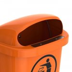 Böco Abfallbehälter Kunststoff integrierte Metallplatte zum Ausdrücken von Zigaretten (Zoom)