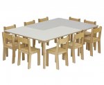 Betzold Baccus Winkeltisch Winkeltisch mit Stühlen (Zoom)