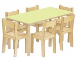 Betzold Rechteck-Tisch mit Stühlen (Zoom)