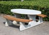 HeBlad Picknickset Beton oval  ...