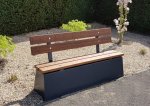 HeBlad Betonbank mit Rckenlehne