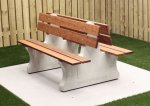 HeBlad Parkbank Duo Beton Beton natur (Zoom)