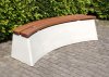 HeBlad Betonbank oval mit Holz ...