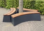 HeBlad Betonbank oval mit Holzsitz als Schutz für Bäume (Zoom)
