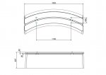 HeBlad Betonbank oval mit Holzsitz Abmessungen (Zoom)