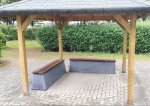 HeBlad Betonbank mit Holzsitz für Wartebereiche (Zoom)