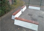 HeBlad Betonbank mit Holzsitz