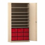 Flexeo Bastelschrank Lukas, 9 große Boxen, 7 Fächer Schließart: Bogengriff mit Schloss (Zoom)