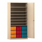 Flexeo Bastelschrank Lukas, 9 groe Boxen, 7 Fcher