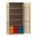 Flexeo Musikschrank, 6 große Boxen, Breite 94,4 cm Schließart: Schloss (Zoom)