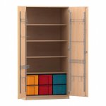 Flexeo Musikschrank, 6 große Boxen, Breite 94,4 cm Schließart: Schloss (Zoom)