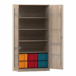 Flexeo Musikschrank, 6 große Boxen, Breite 94,4 cm Schließart: Schloss (Zoom)