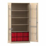 Flexeo Musikschrank, 6 große Boxen, Breite 94,4 cm Schließart: Schloss (Zoom)