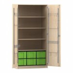 Flexeo Musikschrank, 6 große Boxen, Breite 94,4 cm Schließart: Schloss (Zoom)