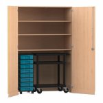 Flexeo Garagenschrank, 3 Fächer, 1 Rollcontainer, 8 Boxen, 1 Transportwagen  (Zoom)