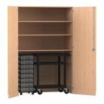 Flexeo Garagenschrank, 3 Fächer, 1 Rollcontainer, 8 Boxen, 1 Transportwagen  (Zoom)