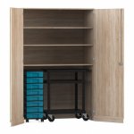 Flexeo Garagenschrank, 3 Fächer, 1 Rollcontainer, 8 Boxen, 1 Transportwagen  (Zoom)