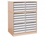 Flexeo Papier- und Bilderschrank, 24 kleine Auszge