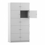 Flexeo Schließfachschrank, 10 geschlossene Fächer, Breite 94,4 cm grau (Zoom)