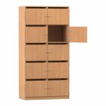 Flexeo Schließfachschrank, 10 Fächer mit Briefschlitzen, Breite 94,4 cm  (Zoom)