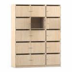 Flexeo Schliefachschrank, 15 Fcher mit Briefschlitzen, Breite 142,5 cm