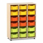 Flexeo Regal PRO, 3 Reihen, 18 Boxen Gr. M