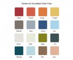 Flexeo NEO Sitzelemente Kunstleder lieferbare Farben für den Kunstlederbezug (Zoom)