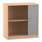 Flexeo Rollladenschrank, 2 Fächer Buche hell (Zoom)