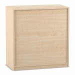 Flexeo Rollladenschrank, 4 Fächer, Mittelwand, Breite 94,4 cm von hinten (Zoom)