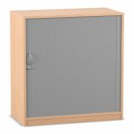 Flexeo Rollladenschrank, 4 Fächer, Mittelwand, Breite 94,4 cm geschlossen (Zoom)