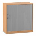 Flexeo Rollladenschrank, 4 Fächer, Mittelwand, Breite 94,4 cm geschlossen (Zoom)