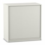 Flexeo Rollladenschrank, 4 Fächer, Mittelwand, Breite 94,4 cm von hinten (Zoom)