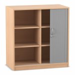 Flexeo Rollladenschrank, 6 Fächer, Mittelwand, Breite 94,4 cm  (Zoom)