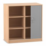 Flexeo Rollladenschrank, 6 Fächer, Mittelwand, Breite 94,4 cm  (Zoom)