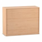 Flexeo Rollladenschrank, 4 Fächer, Mittelwand, Breite 126,4 cm Rückseite (Zoom)