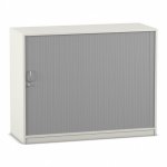 Flexeo Rollladenschrank, 4 Fächer, Mittelwand, Breite 126,4 cm geschlossen (Zoom)