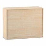 Flexeo Rollladenschrank, 6 Fächer, Mittelwand, Breite 126,4 cm von hinten (Zoom)