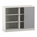 Flexeo Rollladenschrank, 6 Fächer, Mittelwand, Breite 126,4 cm  (Zoom)