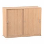 Flexeo Schiebetürenschrank, 6 Fächer, Mittelwand, Breite 126,4 cm geschlossen (Zoom)