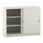 Flexeo Schiebetürenschrank, 6 Fächer, Mittelwand, Breite 126,4 cm weiß (Zoom)