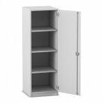 Flexeo Schrank, 4 Fächer, 1 Tür, Breite 48,1 cm grau  (Zoom)