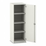 Flexeo Schrank, 4 Fächer, 1 Tür, Breite 48,1 cm weiß (Zoom)