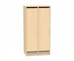 Flexeo Garderobenschrank Armadio, 2 Türen, mit Fachböden, Höhe 130,4 cm