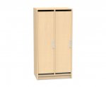 Flexeo Garderobenschrank Armadio, 2 Tren, mit Fachbden, Hhe 130,4 cm