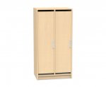 Flexeo Garderobenschrank Armadio, 2 Tren, mit Fachbden, Hhe 130,4 cm