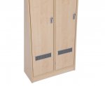 Flexeo Garderobenschrank Armadio, 2 Türen, mit Fachböden, Höhe 130,4 cm Schrank mit Zahlenschloss (Zoom)