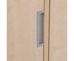 Flexeo Garderobenschrank Armadio, 2 Türen, mit Fachböden, Höhe 130,4 cm Muschelgriff (Zoom)